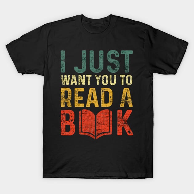 reading book vintage T-Shirt by ShirtsShirtsndmoreShirts